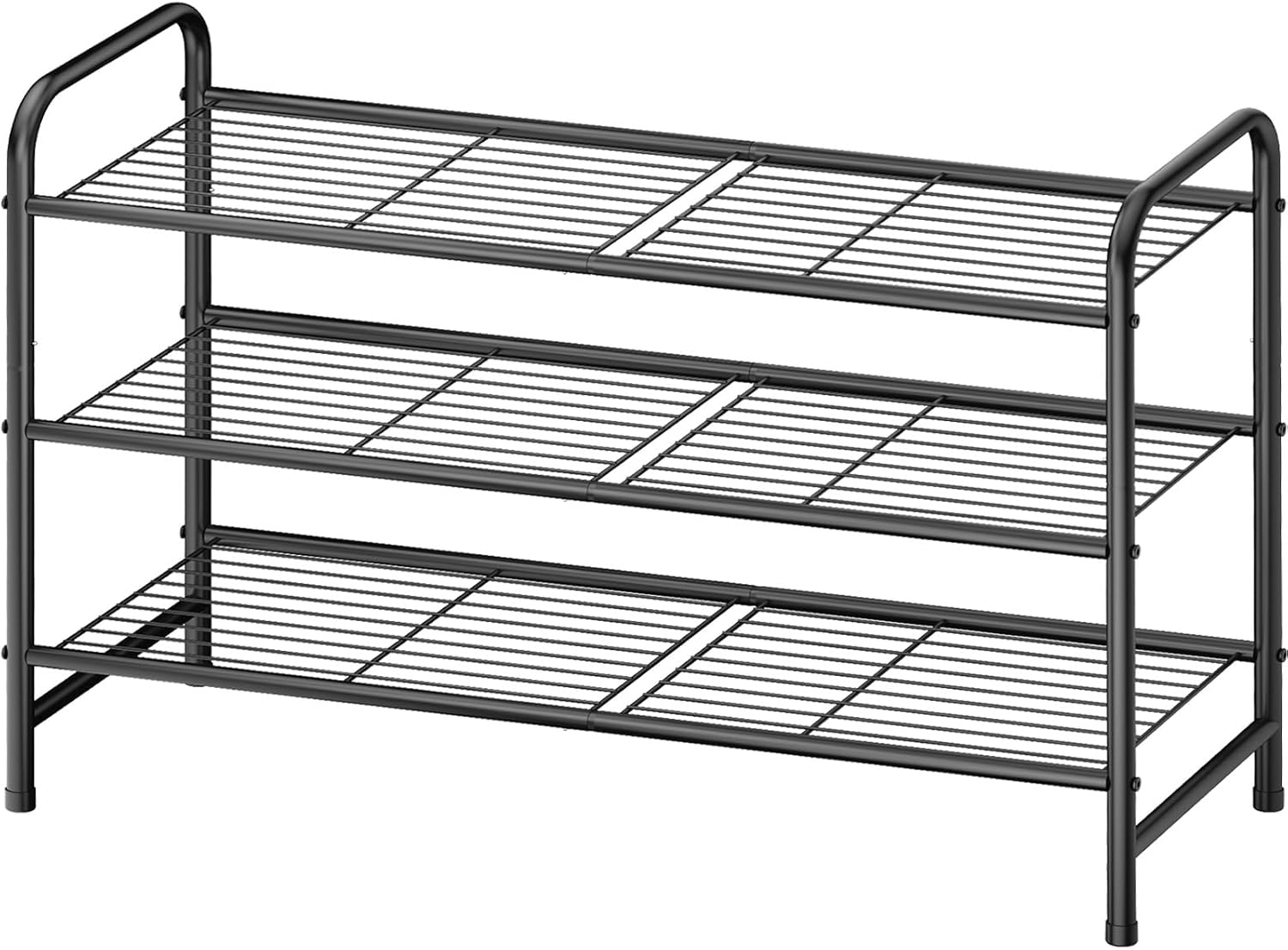Black 3-tier Shoe Rack