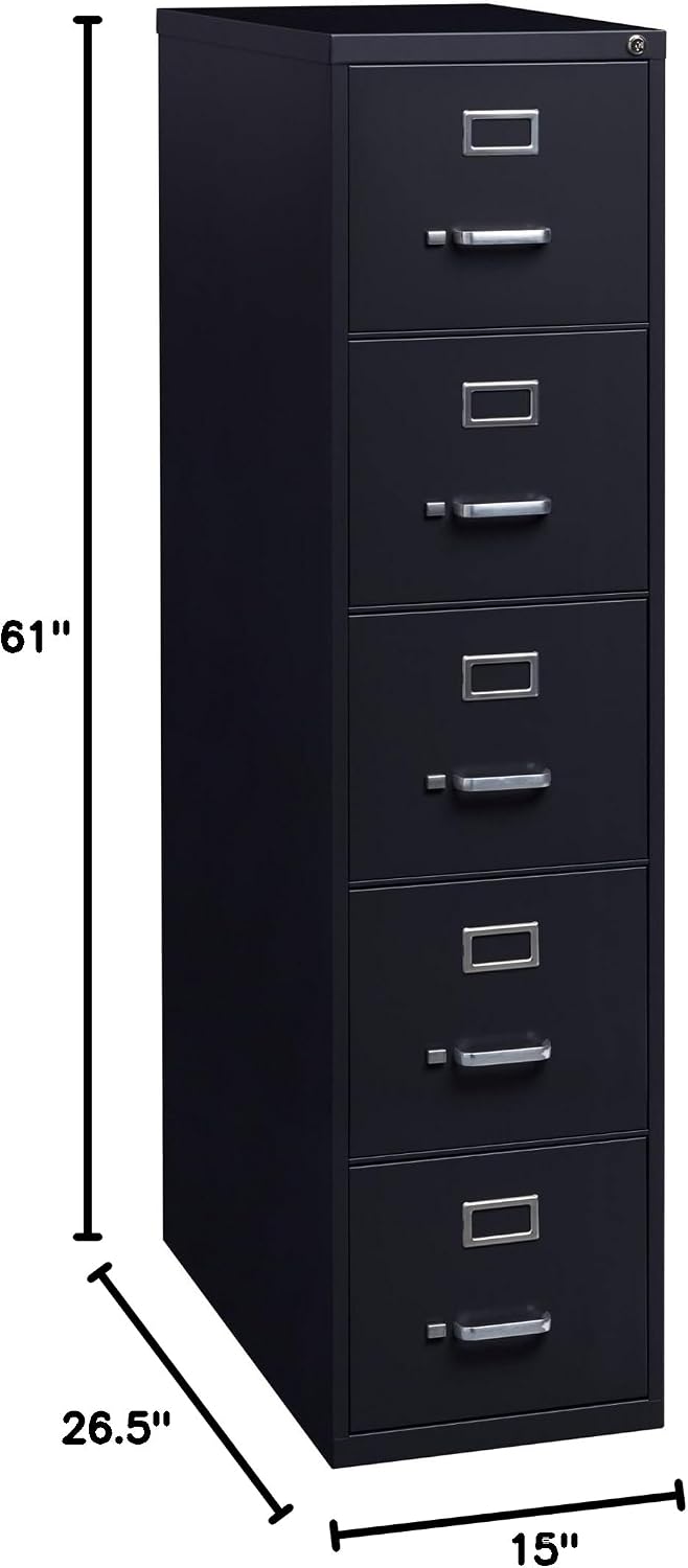 Black 5-drawer Filing Cabinet