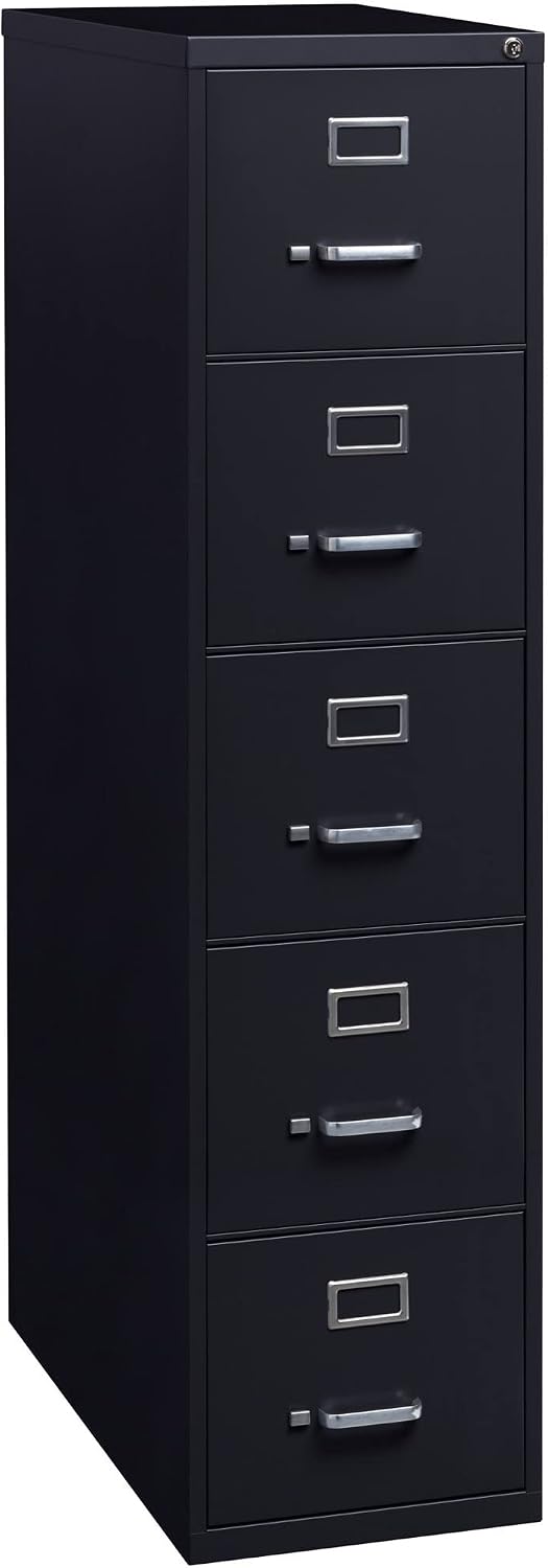 Black 5-drawer Filing Cabinet