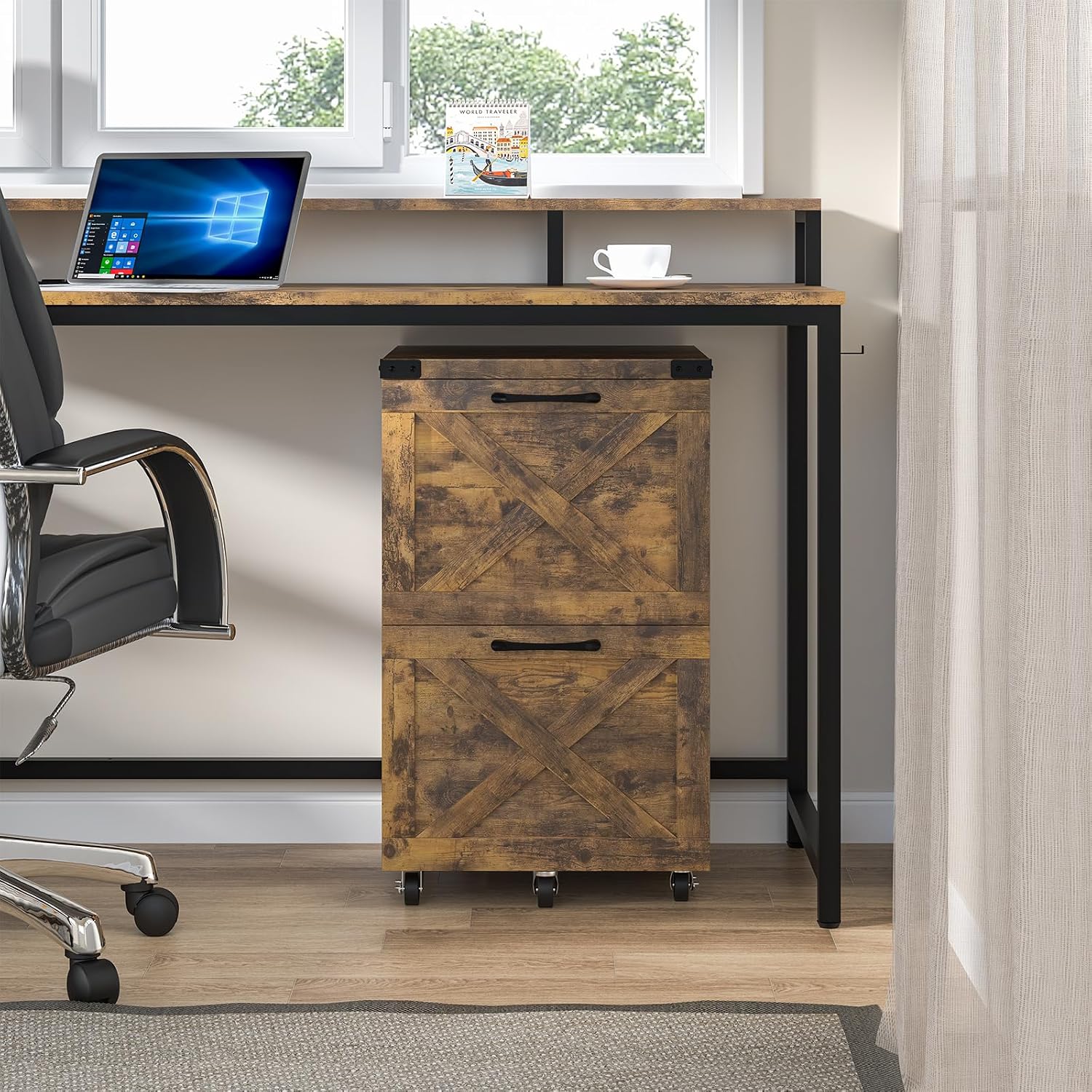 Farmhouse Mobile File Cabinet
