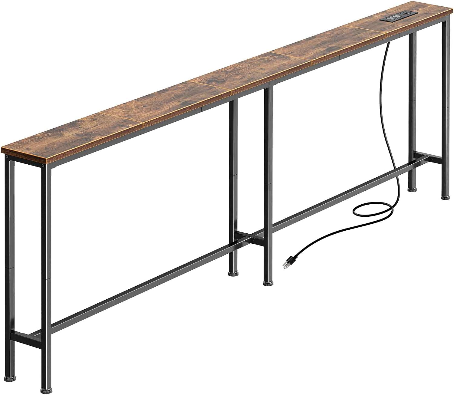 Rustic Brown Narrow Sofa Table