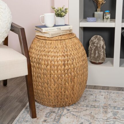 Natural Hyacinth Storage Stool