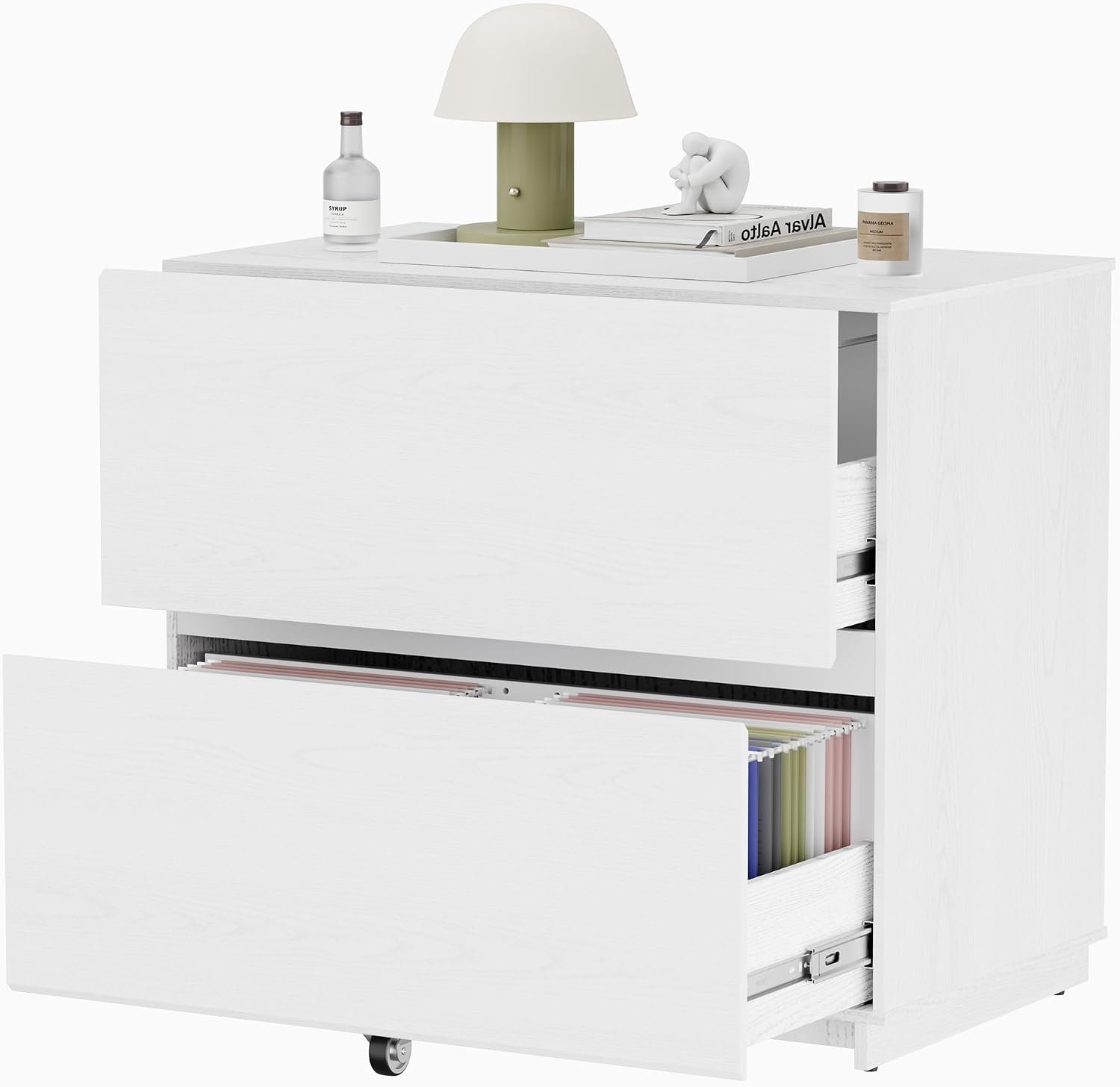 White 2-Drawer Lateral Filing Cabinet