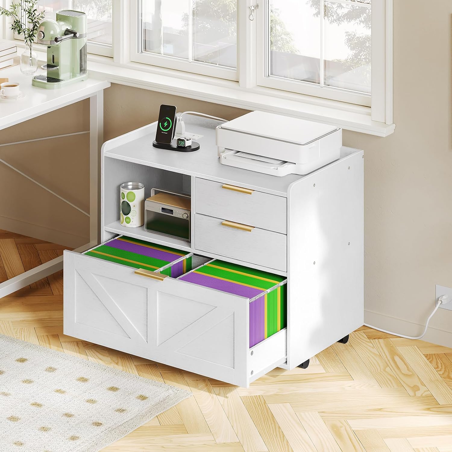 White 3-Drawer Lateral Filing