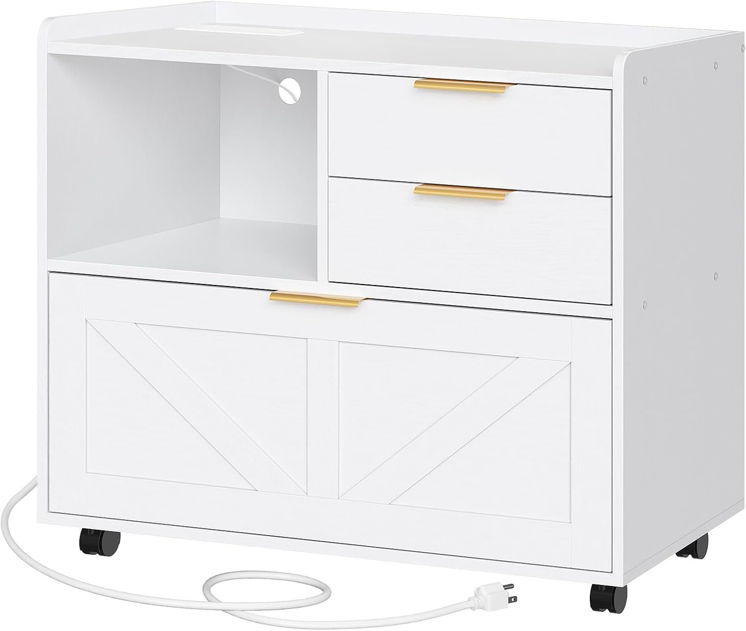 White 3-Drawer Lateral Filing