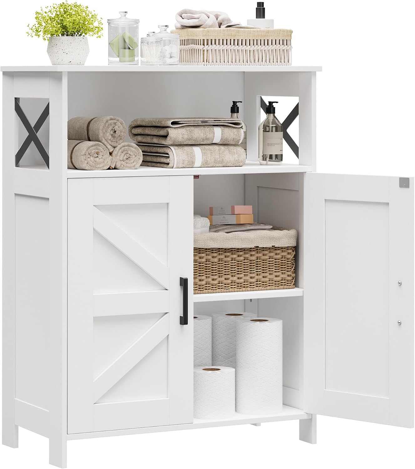 White Farmhouse Style Storage